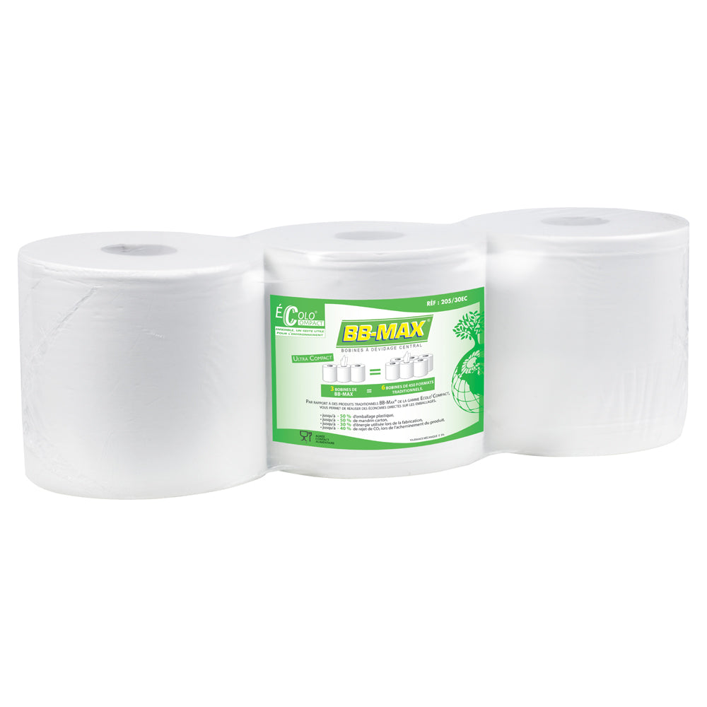 BOBINES DEVIDAGE CENTRALE ECOLO COMPACT BB'MAX - 900 FORMATS - 19 X 30 CM