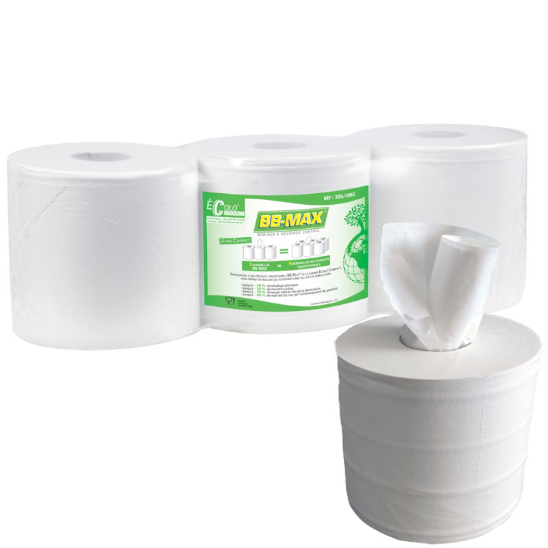BOBINES DEVIDAGE CENTRALE ECOLO COMPACT BB'MAX - 900 FORMATS - 19 X 30 CM