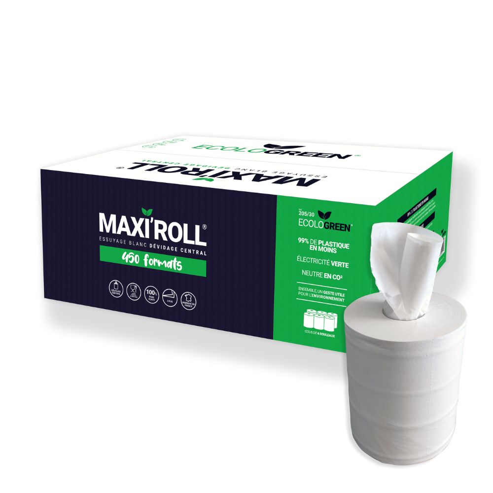 BOBINES DÉVIDAGE CENTRAL MAXI'ROLL - 450 FORMATS - 19 X 30 CM