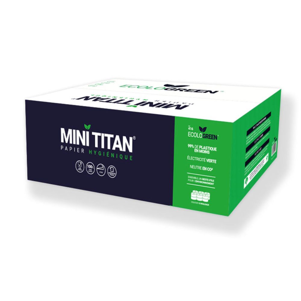 PAPIERS HYGIÉNIQUE MINI'JUMBO - 160 MÈTRES - 2 PLIS PURE OUATE