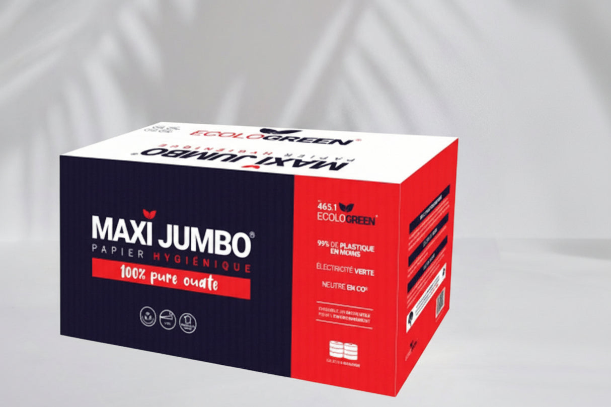 MAXI JUMBO TOILET PAPER - 350 METERS - 2 PLY PURE WOODEN