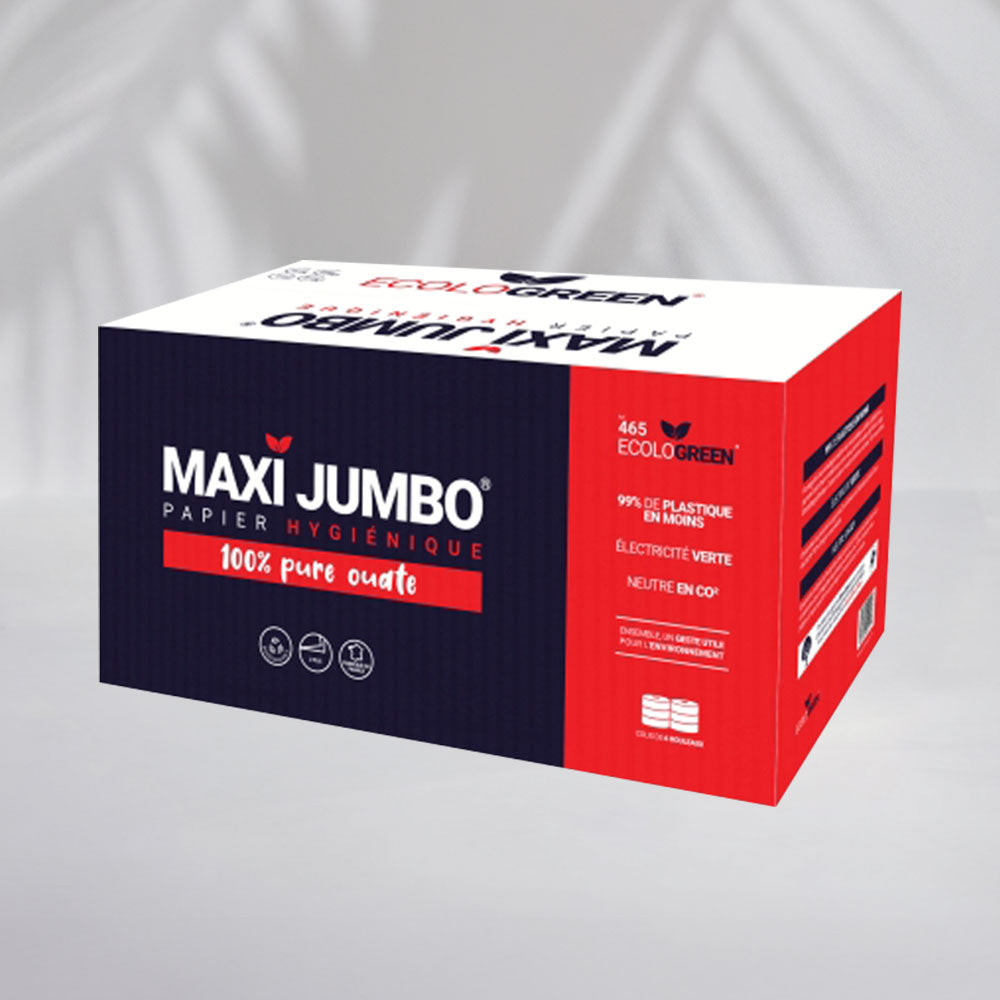 PAPIERS HYGIÉNIQUE MAXI JUMBO MICRO GAUFRE ULTRA SOFT - 280 MÈTRES - 2 PLIS PURE OUATE