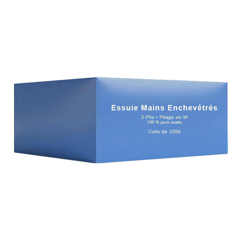 ESSUIE MAINS ENCHEVÊTRÉS PLIAGE EN W - COLIS DE 3200 FORMATS - 22 X 34 CM