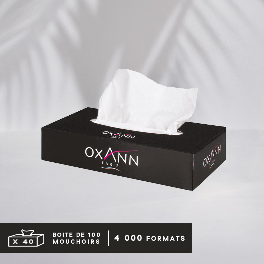 Oxann professional cosmetic tissues - 100 tissues - 2 ply - 40 boxes per package-REF 10522