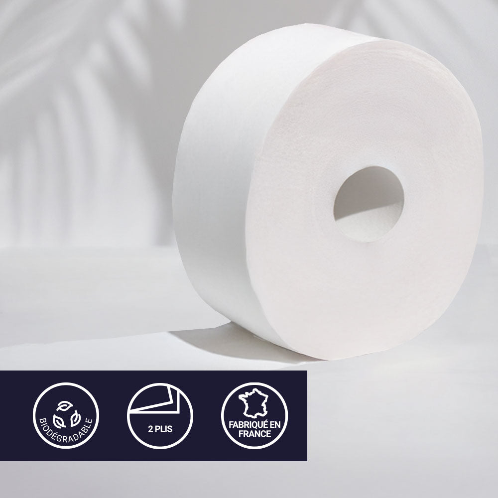 PAPIERS HYGIÉNIQUE MAXI JUMBO MICRO GAUFRE ULTRA SOFT - 280 MÈTRES - 2 PLIS PURE OUATE