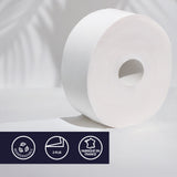 PAPIERS HYGIÉNIQUE MAXI JUMBO MICRO GAUFRE ULTRA SOFT - 280 MÈTRES - 2 PLIS PURE OUATE