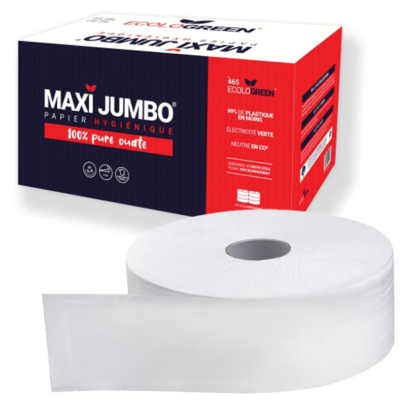 MAXI JUMBO TOILET PAPER - 350 METERS - 2 PLY PURE WOODEN