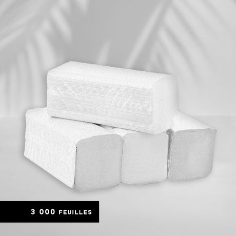 EMBOSSED GLUED HAND TOWELS IN INTERESTED V-FOLD - PACKAGE OF 3000 SIZES - 21 X 23 CM
