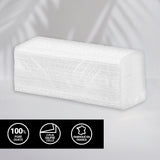 EMBOSSED GLUED HAND TOWELS IN INTERESTED V-FOLD - PACKAGE OF 3000 SIZES - 21 X 23 CM