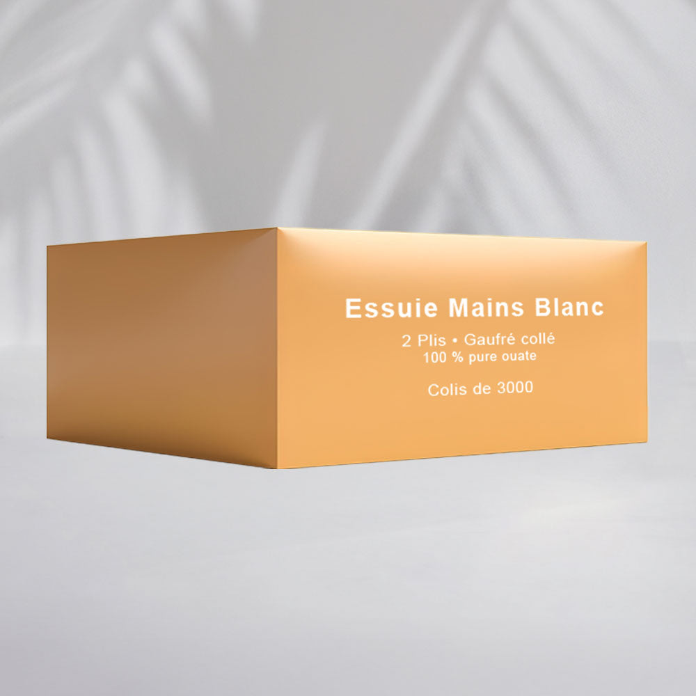 EMBOSSED GLUED HAND TOWELS IN INTERESTED V-FOLD - PACKAGE OF 3000 SIZES - 21 X 23 CM