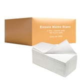 EMBOSSED GLUED HAND TOWELS IN INTERESTED V-FOLD - PACKAGE OF 3000 SIZES - 21 X 23 CM